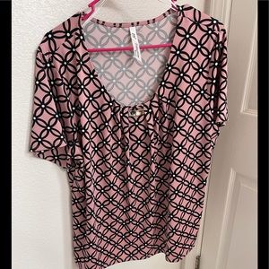 NY Collection Women Pink Blouse 2X